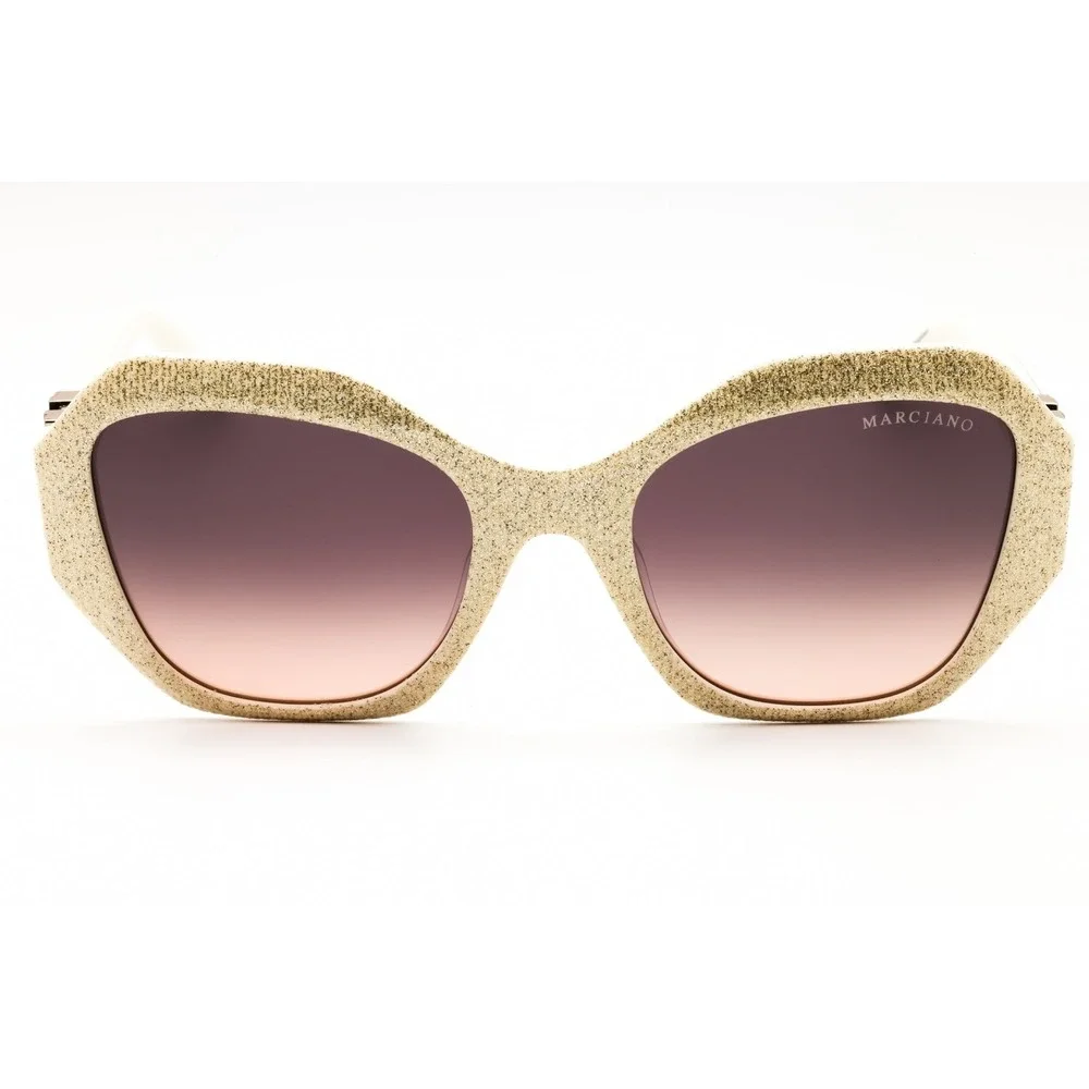 Marciano Guess Gold Glitter Butterfly Sunglasses GM00007 25F Cream  Gradient New